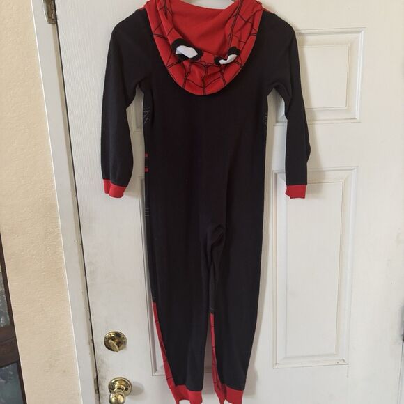 Spiderman Boys Jumpsuit Pajama Costume Size 8 Fleece Hooded Halloween Superhero - Picture 8 of 11